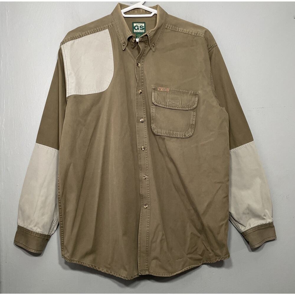 Guide Series Shirt Mens Size XLT Tall Olive Button Up Twill Shooting Hunting